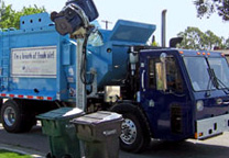 Photo of a Rainbow Recycling truck